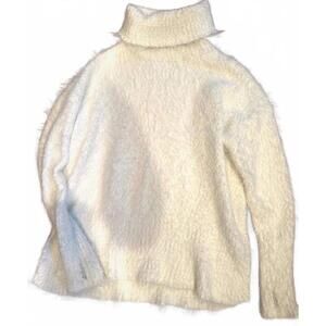 NWT Aerie Offline White Fuzzy Oversized Turtleneck Sweater Size S